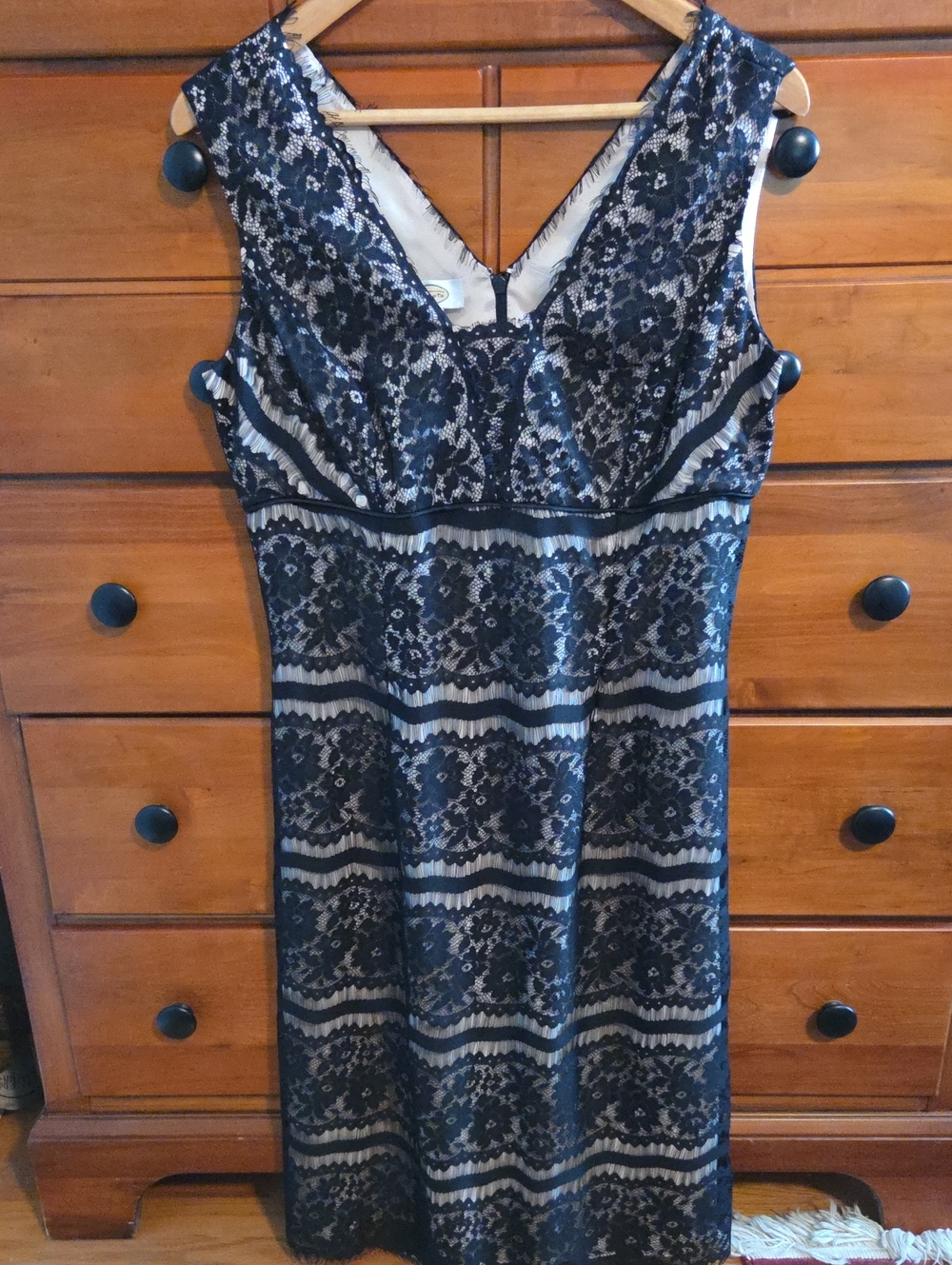 Talbots Black Lace Midi Dress